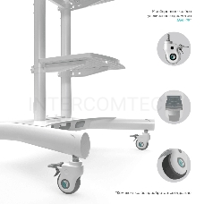 Стойка для телевизора с кронштейном ONKRON TS1881 50-86, мобильная, белая