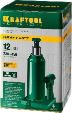 Домкрат KRAFTOOL 43462-12_z01  гидравлический бутылочный kraft-lift сварной 12т 230-458мм