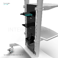 Стойка для телевизора с кронштейном ONKRON TS1881 50-86, мобильная, белая