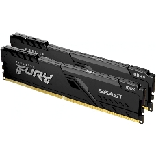 Память оперативная Kingston 16GB 2666MHz DDR4 CL16 DIMM (Kit of 2) FURY Beast Black