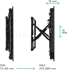 Настенное крепление ONKRON PRO7G для видеостен 50”-70, чёрный