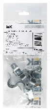Скоба IEK CMAT11-19-010 двухлапковый 19мм оцинкованная сталь белый (упак.:10шт)