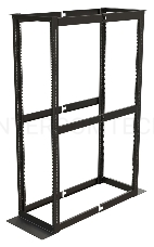 Стойка открытая 19 Hyperline ORK2A, серверная, 32U, 1625х550х1250 мм (ВхШхГ), глубина 800 мм, двухрамная, цвет: чёрный