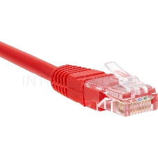 Патчкорд литой Telecom UTP кат.5е 15,0м красный