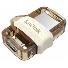 Флеш Диск 32GB SanDisk Ultra Android Dual Drive OTG, m3.0/USB 3.0, White-Gold