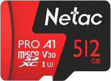 Карта MicroSD card Netac P500 Extreme Pro 512GB, retail version w/SD adapter