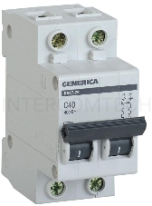 Выключатель автоматический Iek MVA25-2-040-C  ВА47-29 2Р 40А 4,5кА х-ка С GENERICA