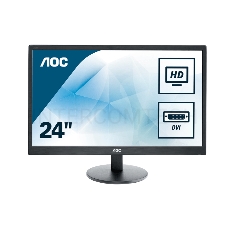 Монитор 23.6 AOC M2470SWD2 Black (MVA, LED, Wide, 1920x1080, 5ms, 178°/178°, 250 cd/m, 50M:1, +DVI)