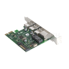 Контроллер сетевой ExeGate EXE-361 PCI-E 2.0, 3*USB3.0 ext + LAN UTP 1000Mbps, раз.доп.пит.OEM)