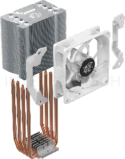 Кулер Cooler Master Hyper H410R White Edition, 600-2000 RPM, 100W, 4-pin, Full Socket Support