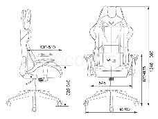 Кресло игровое Бюрократ VIKING 5 AERO RED черный/красный искусственная кожа