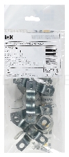 Скоба IEK CMAT11-25-010 двухлапковый 25мм оцинкованная сталь белый (упак.:10шт)