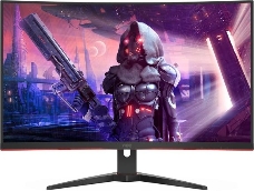 Монитор AOC 31.5 16:9 2560х1440(WQHD) VA, Curved, nonGLARE, 300cd/m2, H178°/V178°, 3000:1, 80M:1, 16.7M, 1ms, VGA, 2xHDMI, DP, Height adj, Pivot, Tilt, Swivel, 3Y, Black