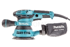 Шлифовальная машина Makita BO5041 ЭШМ,{300Вт,ф125мм,4000-12000об\м,ампл-2.8мм,1.4кг,кор,п\сборник,доп.рукоятка}