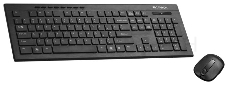 Клавиатура + мышь беспроводная Canyon wireless combo-set, (комплект), Черный CNS-HSETW4-RU