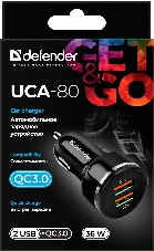 Автомобильное ЗУ Defender UCA-80 2xUSB QC3.0, 36W (83832)