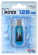 Флеш накопитель 128GB Mirex Elf, USB 3.0, Синий