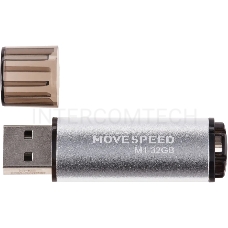Накопитель USB2.0 32GB Move Speed M1 серебро