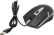 Мышь проводная  Defender Flash MB-600L черный,4кнопки,7 цветов подсветки,800- 1200dpi (52600)
