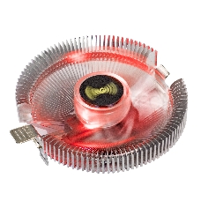 Кулер ExeGate EX286147RUS Wizard EE91-RED (Al, LGA775/1150/1151/1155/1156/1200/AM2/AM2+/AM3/AM3+/AM4/FM1/FM2/754/939/940, TDP 75W, Fan 90mm, 2200RPM, Hydro bearing, 3pin, 22db, 215г, красная подсветка, с термопастой, на защелках, Retail color box)