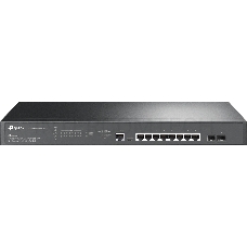 Коммутатор TP-Link Jetstream 8-port 2.5G multi-giga L2+ managed PoE switch with 2 10G uplink ports, 8 100/1000/2.5G RJ-45 ports, 2 1G/10G SFP+ slots,1 RJ-45 + 1 Micro-USB console ports, 8 802.3af/at PoE+ ports, 240W PoE budget, abundant L2/L2+ features, 1