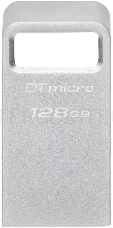 Флеш Диск Kingston 128Gb DataTraveler Micro DTMC3G2/128GB USB3.0 серебристый