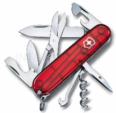 Нож перочинный Victorinox Climber (1.3703.T) 91мм 14функций красный полупрозначный карт.коробка