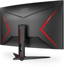Монитор AOC 31.5 16:9 2560х1440(WQHD) VA, Curved, nonGLARE, 300cd/m2, H178°/V178°, 3000:1, 80M:1, 16.7M, 1ms, VGA, 2xHDMI, DP, Height adj, Pivot, Tilt, Swivel, 3Y, Black