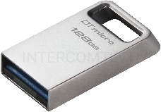 Флеш Диск Kingston 128Gb DataTraveler Micro DTMC3G2/128GB USB3.0 серебристый