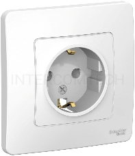 Розетка СП BLANCA 16А 250В без шторок с заземл. бел. SchE BLNRS001011