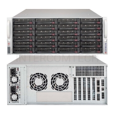 Корпус Supermicro SuperChassis 4U 846BE1C-R1K03JBOD Up to 24 x 3.5 hot-swap HDD bays for JBOD solution (SAS 12G dual expander backplane, with LSI SAS3 expander, with 8x mini-SAS HD connectors)