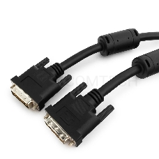 Кабель Кабель DVI-D dual link Gembird/Cablexpert , 25M/25M, 3.0м, черный, экран, феррит.кольца, пакет (CC-DVI2-BK-10)