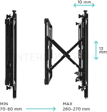 Настенное крепление ONKRON PRO7 Mдля видеостен 40”-70, чёрный