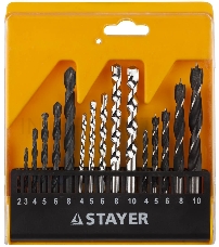 Набор сверл STAYER STANDARd29720-H16  комби.дер/мет/бет 16шт.