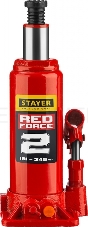 Домкрат STAYER 43160-2-K_z01  гидравлический бутылочный red force 2т 181-345мм в кейсе