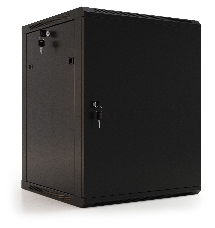 Шкаф телекоммуникационный настенный Hyperline TWB, 19, 6U, 367х600х450 мм (ВхШхГ), дверь: металл, разборный, цвет: чёрный