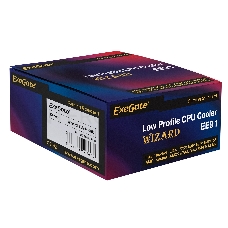 Кулер ExeGate EX286147RUS Wizard EE91-RED (Al, LGA775/1150/1151/1155/1156/1200/AM2/AM2+/AM3/AM3+/AM4/FM1/FM2/754/939/940, TDP 75W, Fan 90mm, 2200RPM, Hydro bearing, 3pin, 22db, 215г, красная подсветка, с термопастой, на защелках, Retail color box)