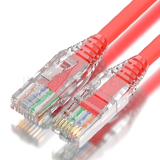 Патч-корд GCR 0.15m LSZH UTP кат.5e, красный, коннектор ABS, 24 AWG, ethernet high speed 1 Гбит/с, RJ45, T568B, GCR-52939