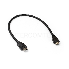 Кабель HDMI ExeGate EX287728RUS EX-CC-HDMI2-0.5 (19M/19M, 0,5м, v2.0, 4K UHD, Ethernet, позолоченные контакты)