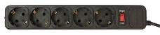 Сетевой фильтр PC Pet AP01006-1.8-BK 1.8м (5 розеток) черный