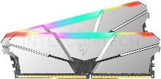 Модуль памяти DDR4 Netac Shadow RGB 16GB (2x8GB) 3600MHz CL16 1.35V / NTSRD4P36DP-16S / Silver / with radiator