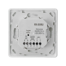 Терморегулятор механический RX-308U (белый) (совместим с Schneider серии Unica) REXANT