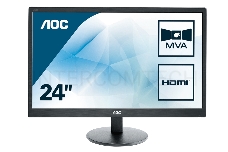 Монитор 23.6 AOC  M2470SWH черный MVA LED 5ms 16:9 HDMI M/M 1000:1 250cd 1920x1080 D-Sub FHD 3.5кг