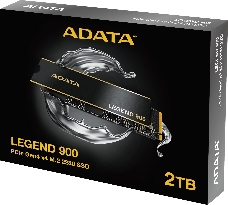 Твердотельный накопитель ADATA SSD LEGEND 900, 2048GB, M.2(22x80mm), NVMe 1.4, PCIe 4.0 x4, 3D NAND, R/W 7000/5400MB/s, IOPs н.д./н.д., TBW 260, DWPD 0.06, with Heat Sink (5 лет)