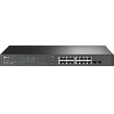 Коммутатор TP-Link TL-SG2218P JetStream Smart с 16 гигабитными портами PoE+ и 2 гигабитными портами SFP