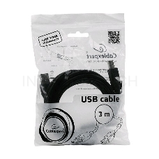 Кабель Gembird CCF-USB2-AMBM-10 USB 2.0 кабель PRO  для соед. 3.0м AM/BM  позол.конт., фер.кол., пакет