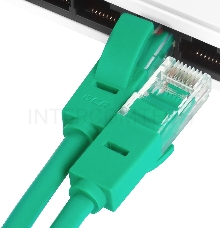 Патч-корд Greenconnect Патч-корд UTP прямой 0.5 m AWG24 кат.5е,  RJ45, медь, литой, многожильный, пластик пакет (Зеленый) (GCR-LNC05-0.5m)