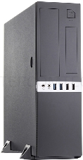 Корпус с блоком питания 300Вт. Сase Foxline mATX Desktop 300W, 2xUSB3.0, 2xUSB2.0, toolless, Black, 8cm. fan, powercord