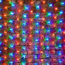 Гирлянда Сеть 2x3м, черный КАУЧУК, 432 LED Мультиколор