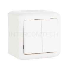 Выключатель 10A 2кл., IP44, бел. Quteo
